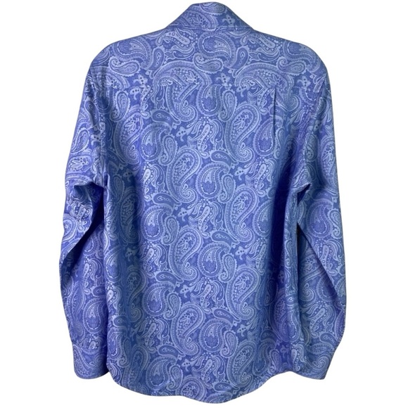 Mens Blue Dress Shirt Button Down - Picture 4 of 5